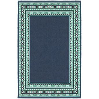 StyleHaven Maritime Bordered Traditional Indoor Outdoor Rug