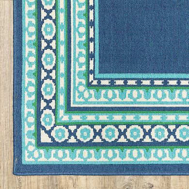 StyleHaven Maritime Bordered Traditional Indoor Outdoor Rug