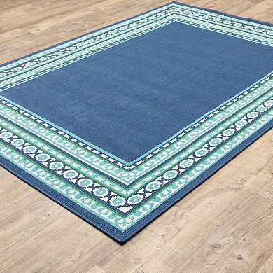 StyleHaven Maritime Bordered Traditional Indoor Outdoor Rug