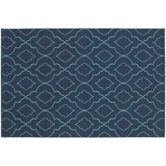 StyleHaven Maritime Simplicity Lattice Indoor Outdoor Rug