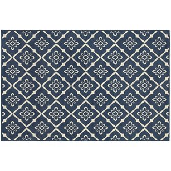 StyleHaven Maritime Floral Lattice Indoor Outdoor Rug