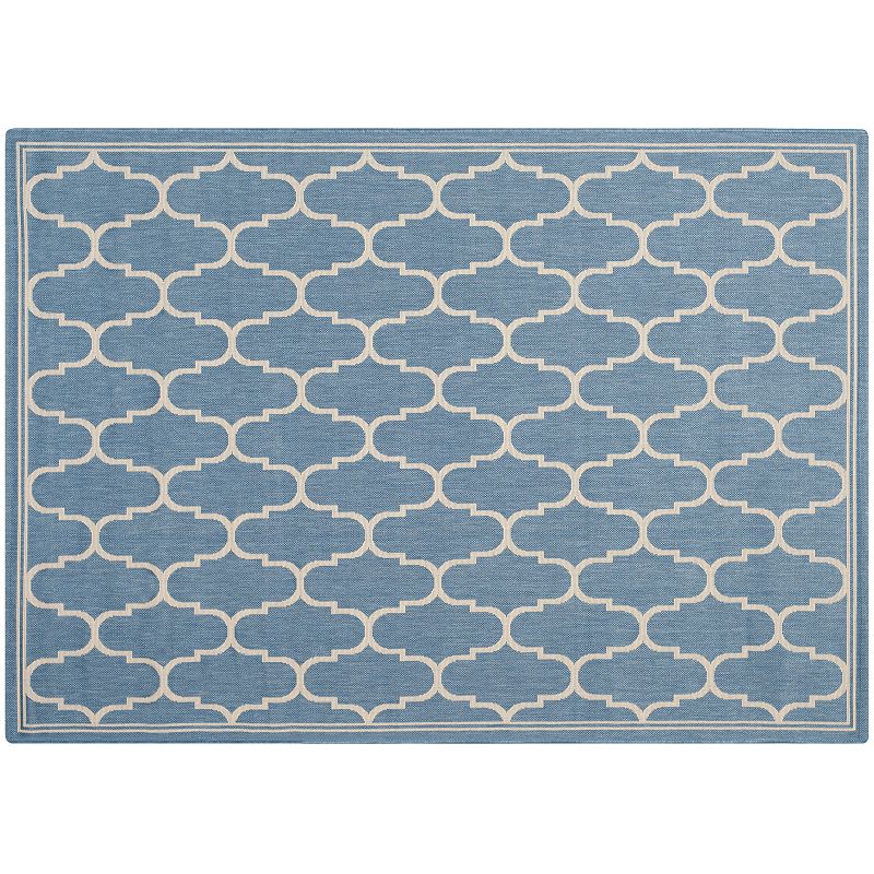 Safavieh Courtyard Harmony Trellis Indoor Outdoor Rug, Blue, 8X11 Ft