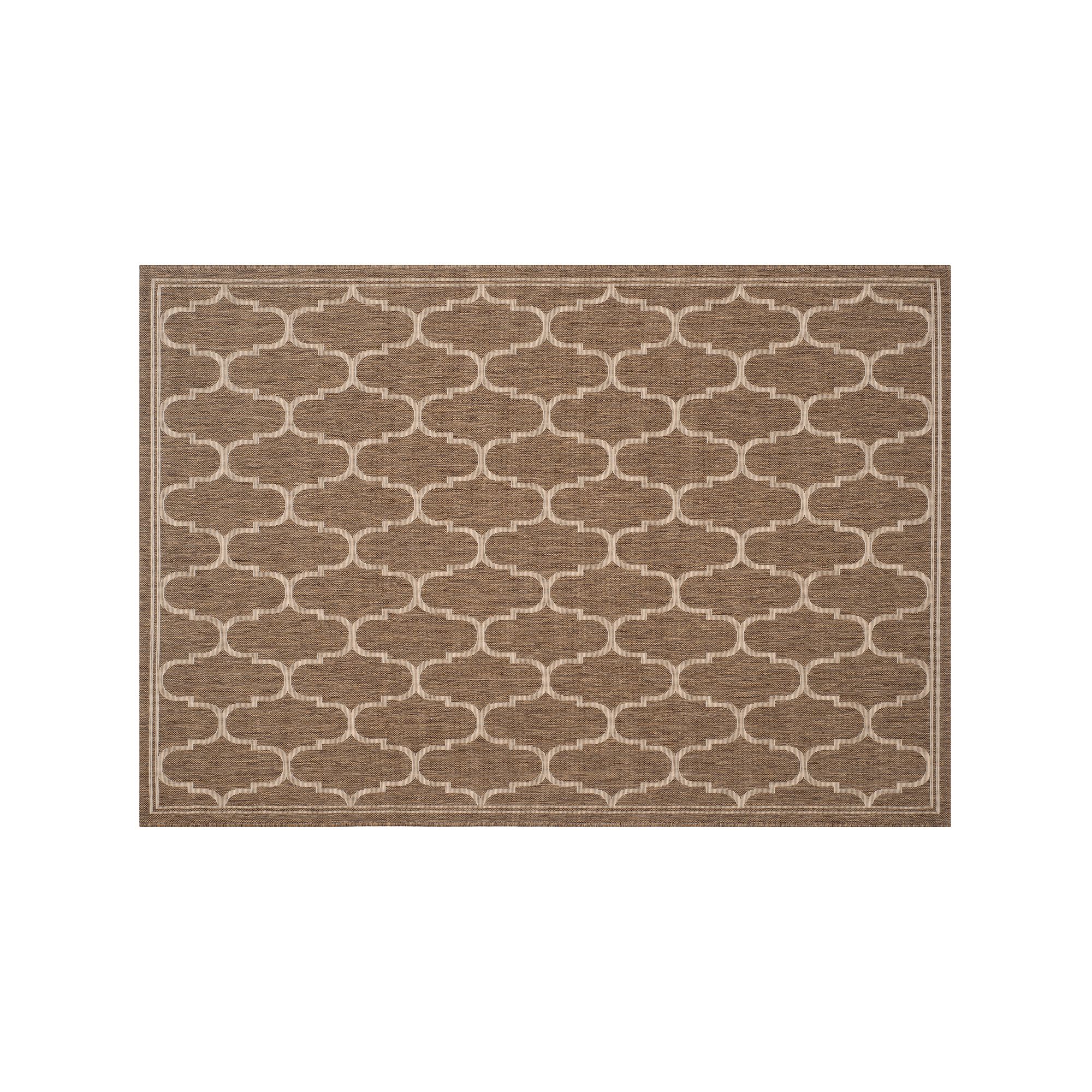 Safavieh Courtyard Harmony Trellis Indoor Outdoor Rug, Brown Beige