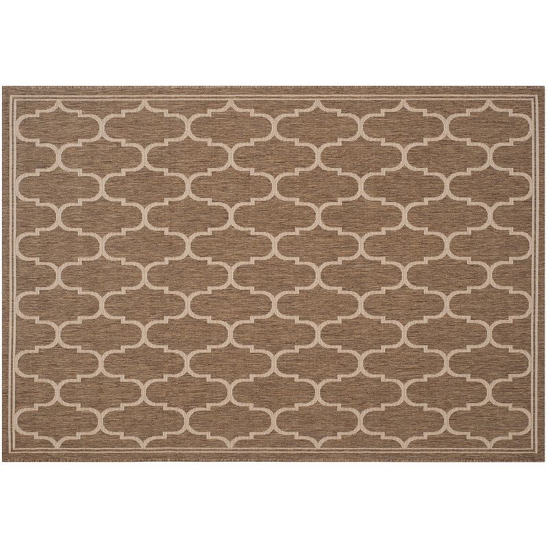 Safavieh Courtyard Harmony Trellis Indoor Outdoor Rug, Brown, 8X11 Ft