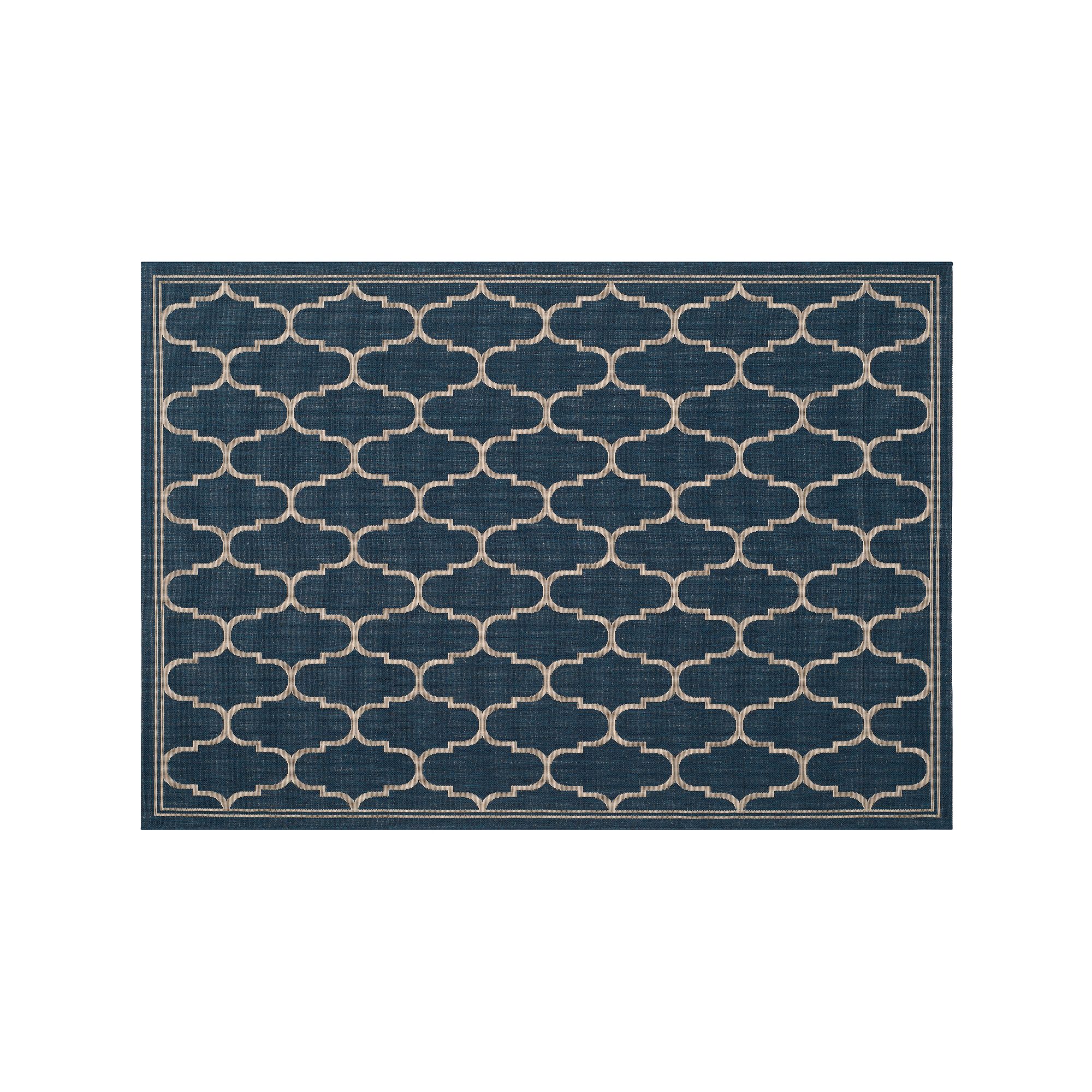 Safavieh Courtyard Harmony Trellis Indoor Outdoor Rug, Navy Beige