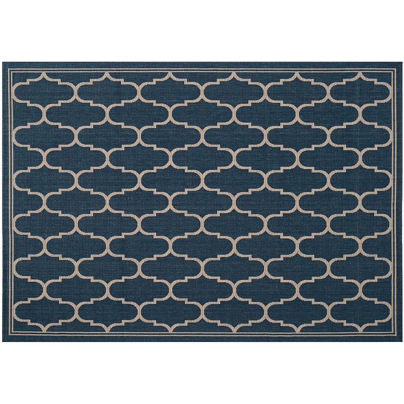 Safavieh Courtyard Harmony Trellis Indoor Outdoor Rug, Blue, 8X11 Ft