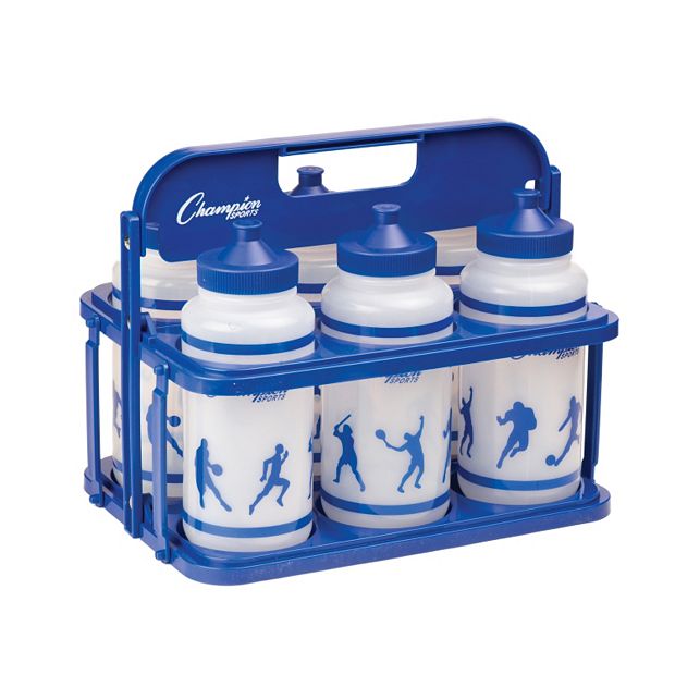 Champion Sports Collapsible Water Bottle Carrier & Bottles Set