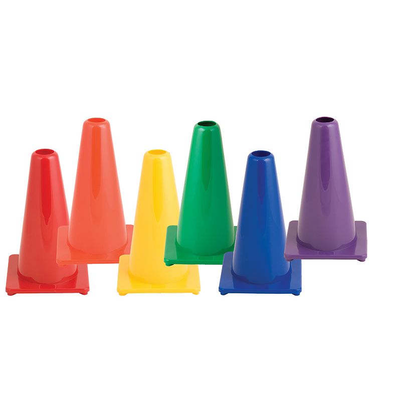 Champion Sports 9-in. High Visibility Multicolor Flexible Vinyl Cone Set