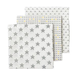 giggle 3-pk. Star & Polka-Dot Muslin Swaddle Blankets