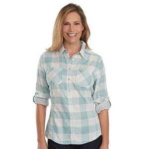 Women's Woolrich Conundrum Plaid Roll-Tab Shirt