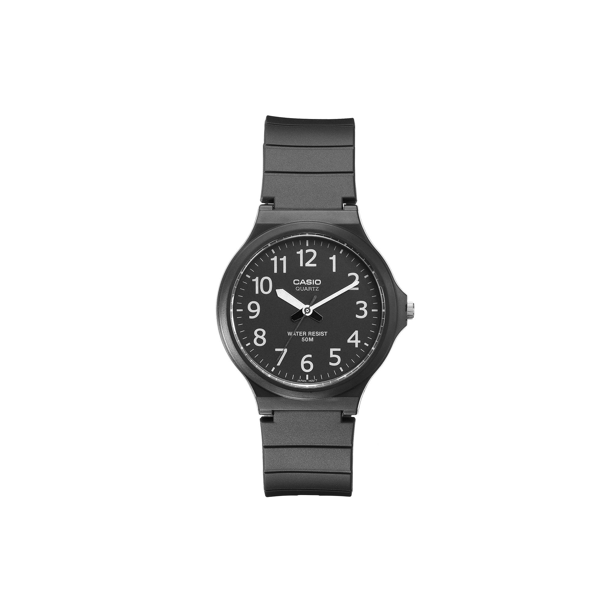 Casio Mens Super Easy Reader Watch, Black White