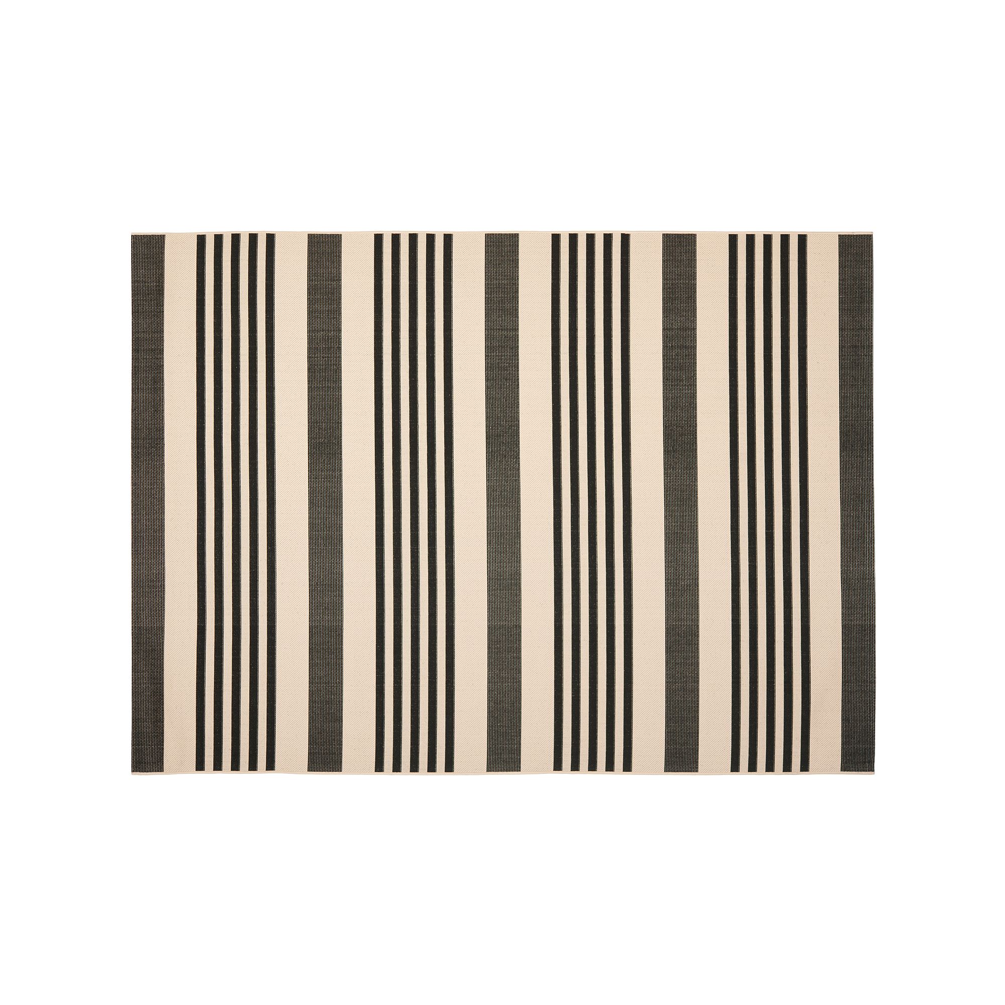 Safavieh Courtyard Stripe Indoor Outdoor Rug, Black Bone