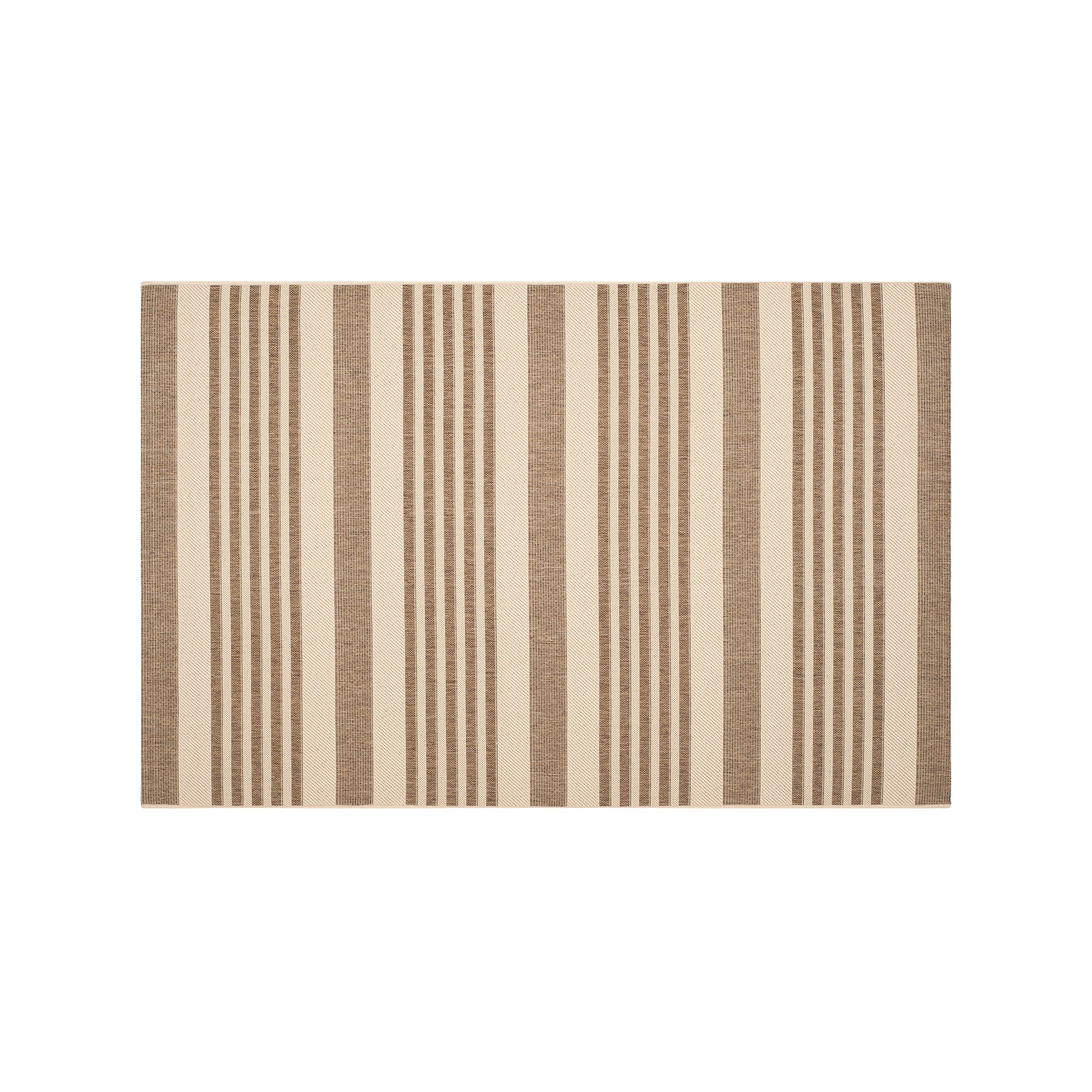 Safavieh Courtyard Stripe Indoor Outdoor Rug, Brown Bone