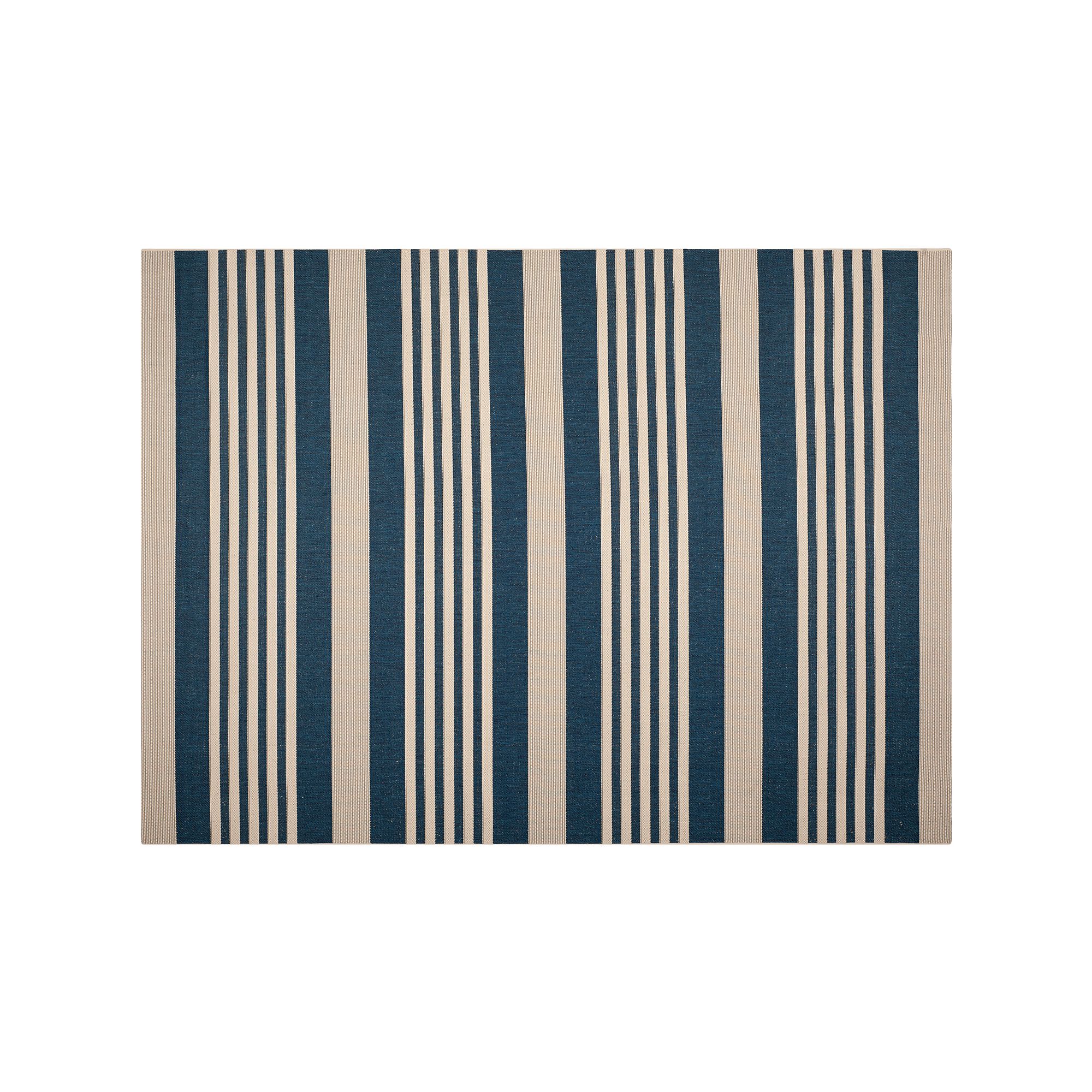 Safavieh Courtyard Stripe Indoor Outdoor Rug, Navy Beige
