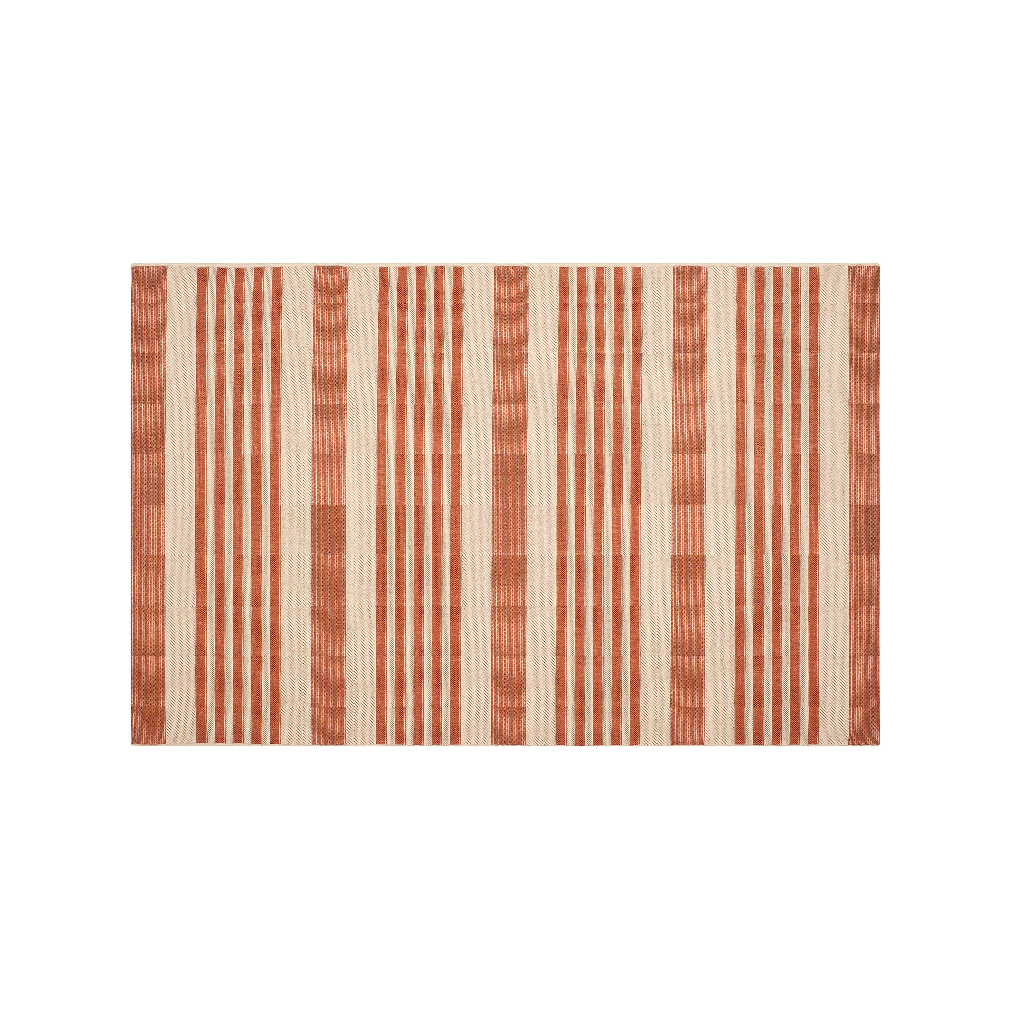 Safavieh Courtyard Stripe Indoor Outdoor Rug, Terracotta Beige