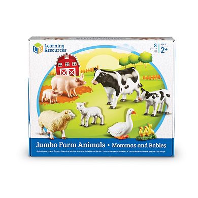Learning Resources 8-pc. Mommas & Babies Jumbo Farm Animals