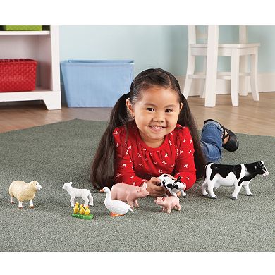 Learning Resources 8-pc. Mommas & Babies Jumbo Farm Animals