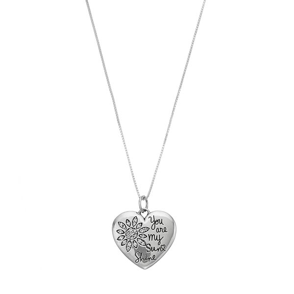 Kohl's sterling deals silver heart necklace