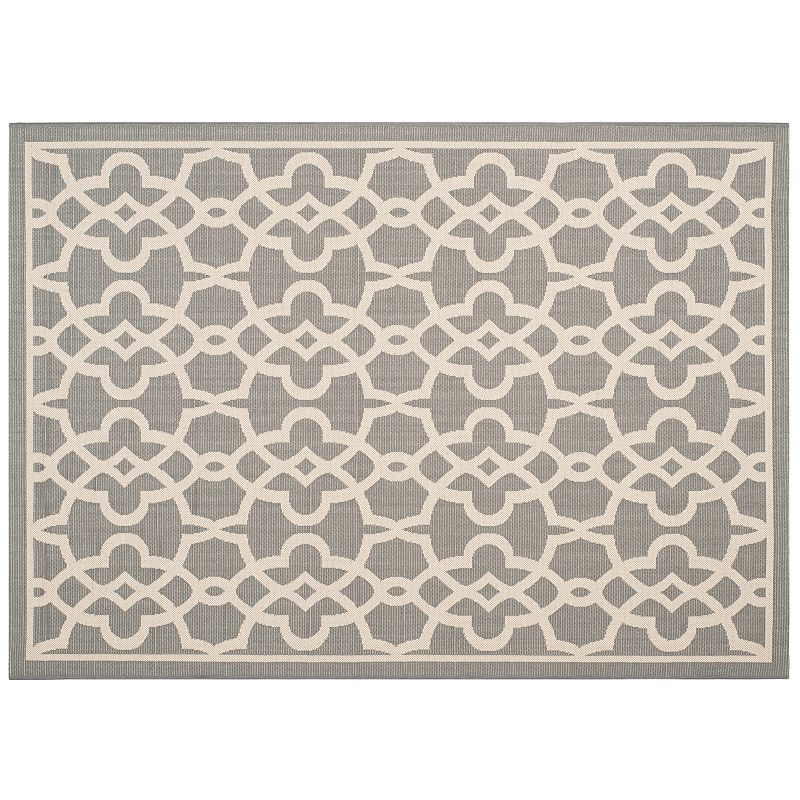 Safavieh Courtyard Links Geometric Indoor Outdoor Rug, Grey, 6.5X9.5 Ft