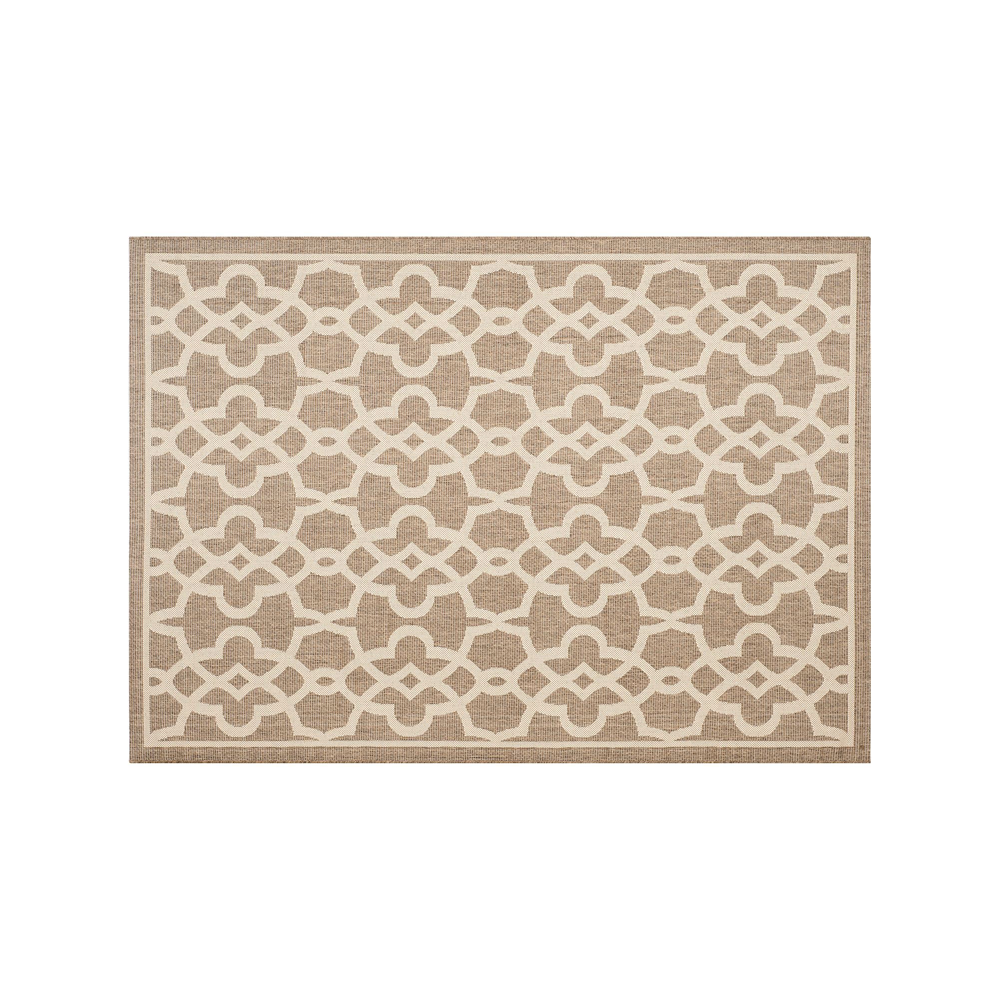Safavieh Courtyard Links Geometric Indoor Outdoor Rug, Mocha Beige