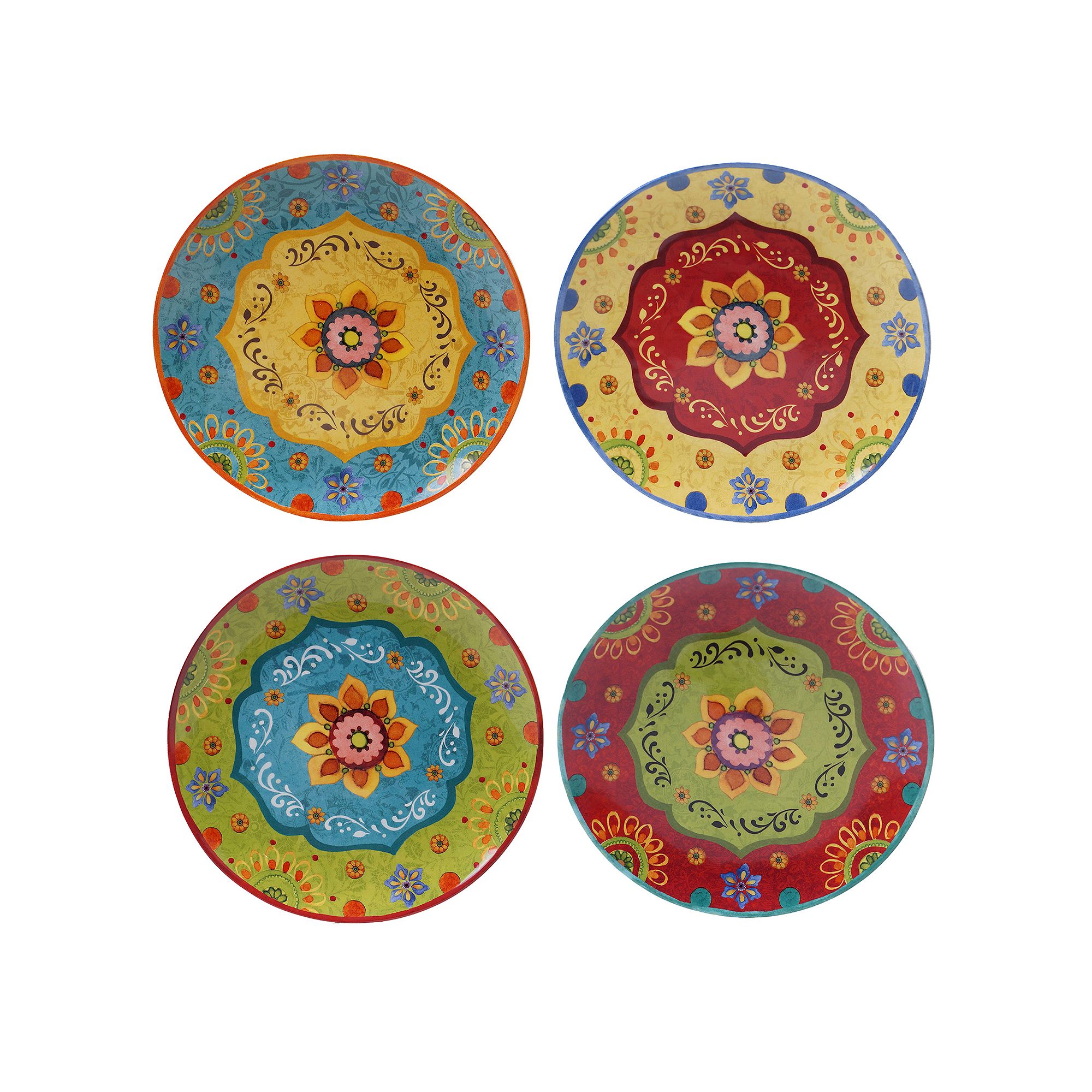 Certified International Tunisian Sunset 4-pc. Dinner Plate Set, Multicolor