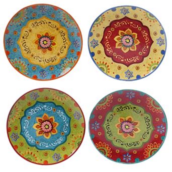 Certified International Tunisian Sunset 4 pc Dinner Plate Set