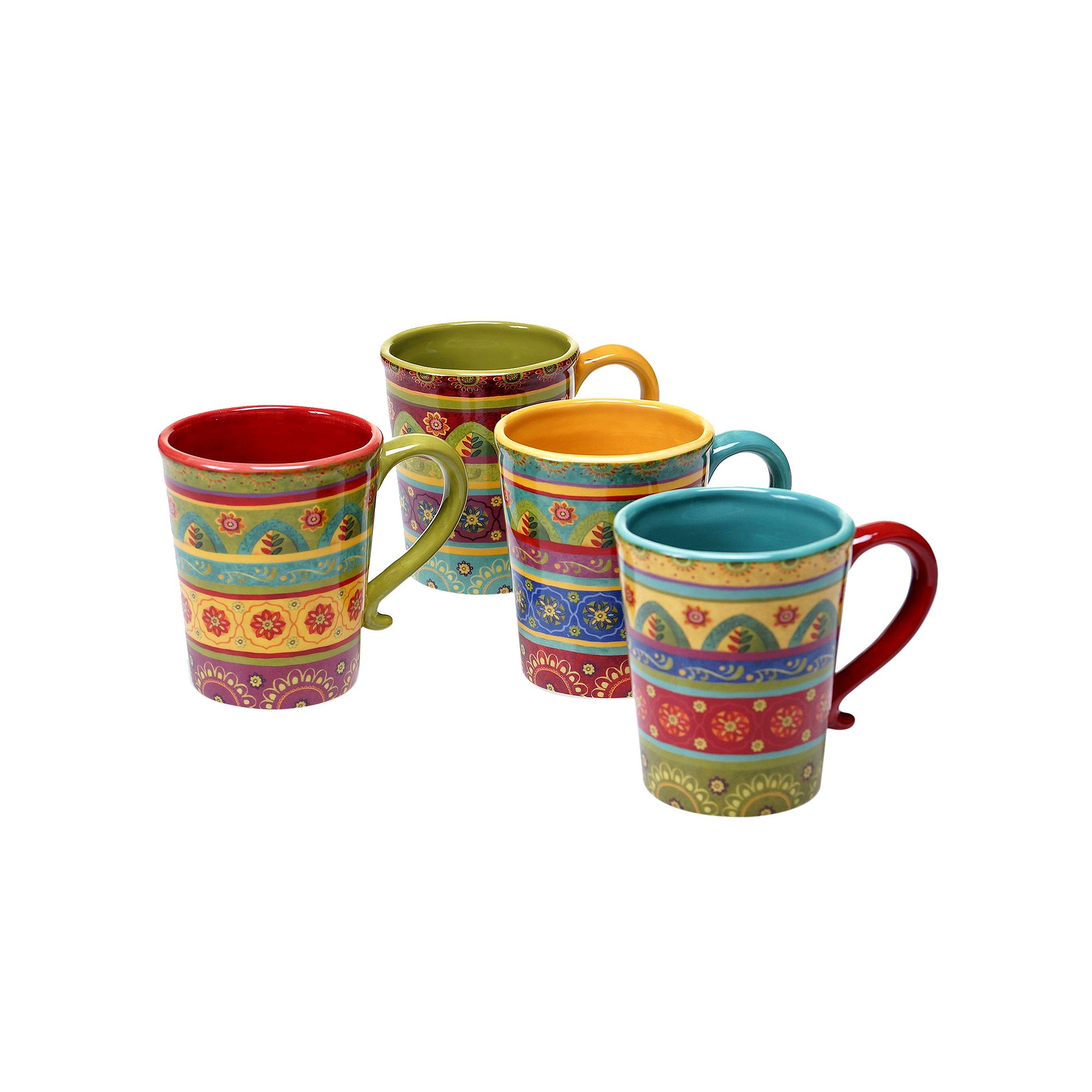 Certified International Tunisian Sunset 4-pc. Coffee Mug Set, Multicolor