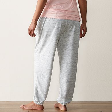Plus Size Sonoma Goods For Life® Back to Basics French Terry Banded Bottom Sleep Pants Pants