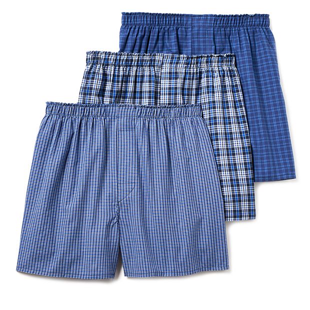 3-Pack 24/7 Woven Boxers Blues Combo