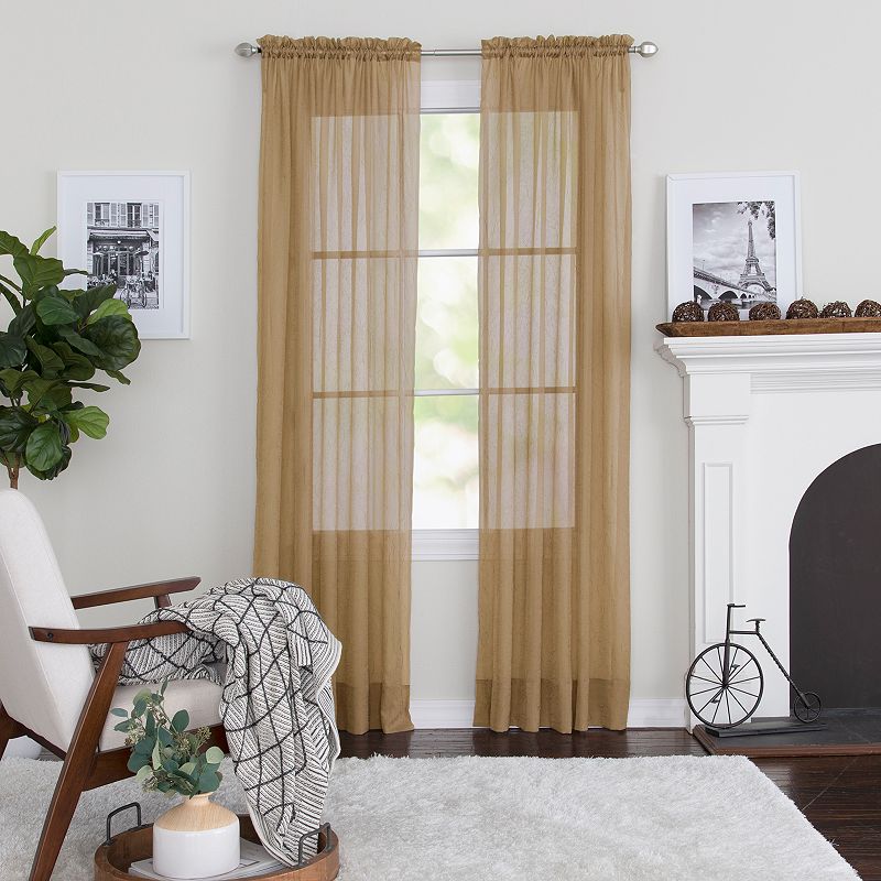 Miller Curtains Preston 63-inch Rod Pocket Sheer Curtain Panel - 52 x 63