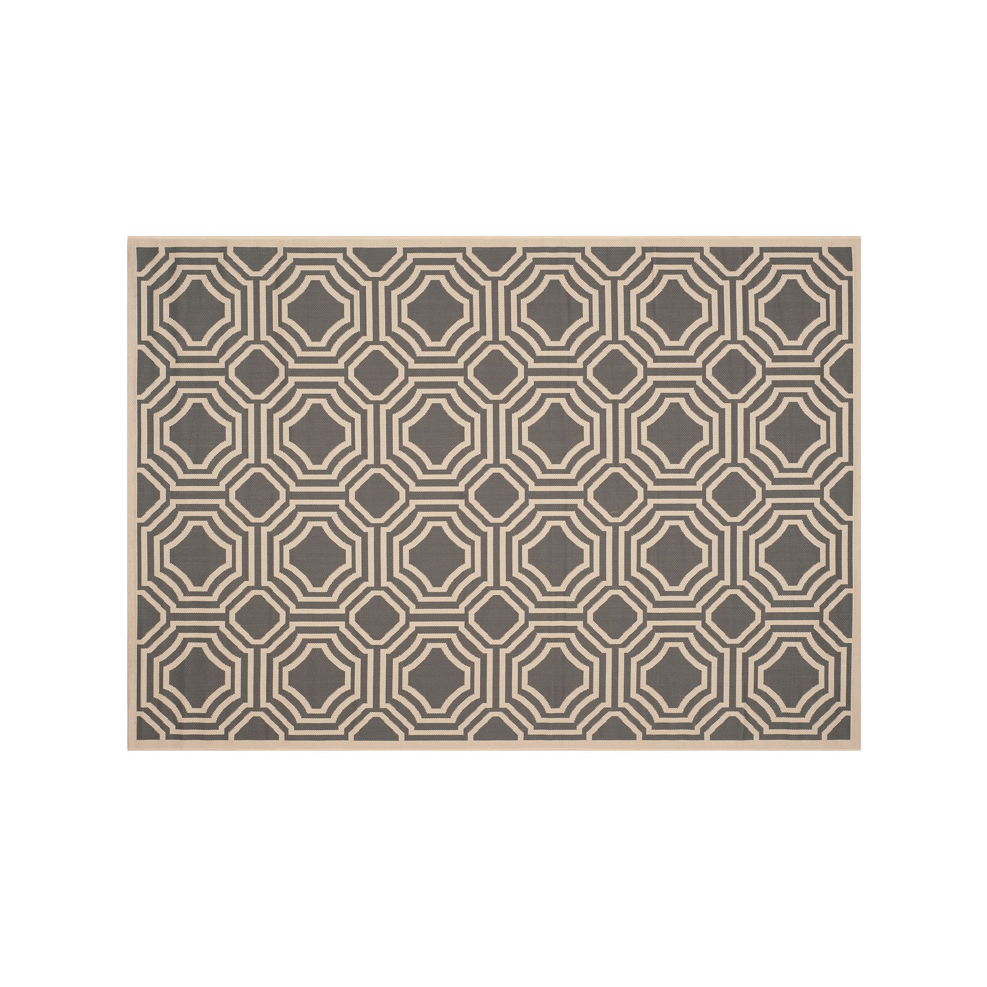 Safavieh Courtyard Geo Indoor Outdoor Rug, Grey Beige