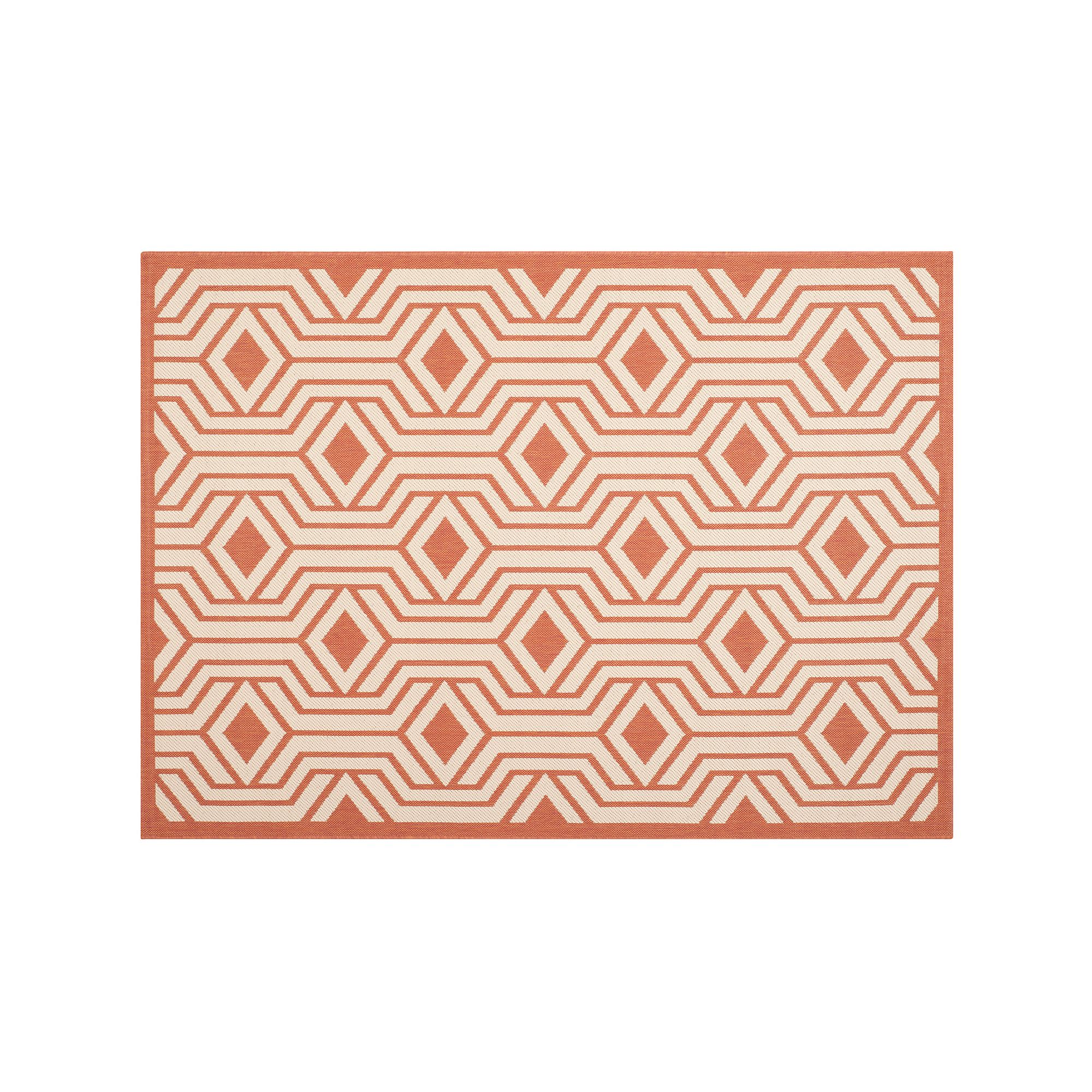 Safavieh Courtyard Diamond Geometric Indoor Outdoor Rug, Beige Terracotta