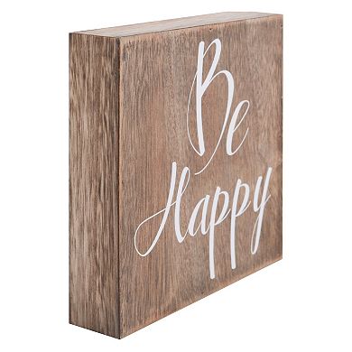 Belle Maison "Be Happy" Box Sign Art