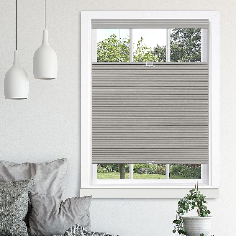 Achim Top-Down Bottom-Up Cordless Honeycomb Cellular Shade, Grey, 36X64