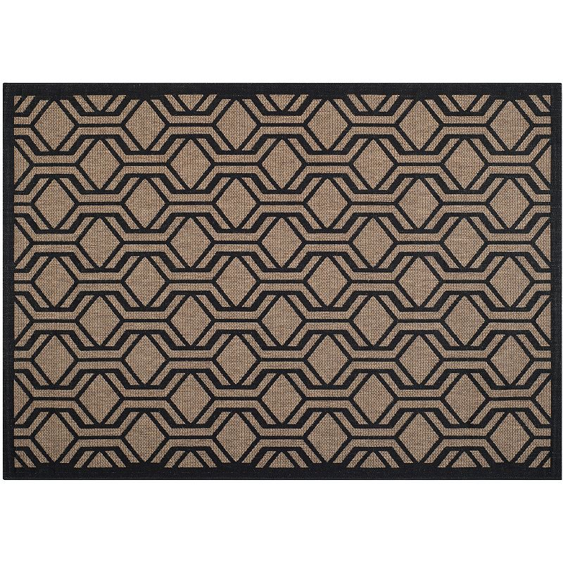 Safavieh Courtyard Chainlinks Geometric Indoor Outdoor Rug, Brown, 8X11 Ft