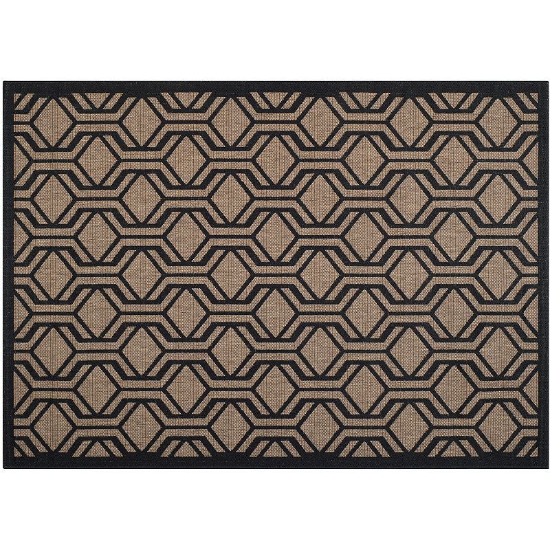 Safavieh Courtyard Chainlinks Geometric Indoor Outdoor Rug, Brown, 8X11 Ft