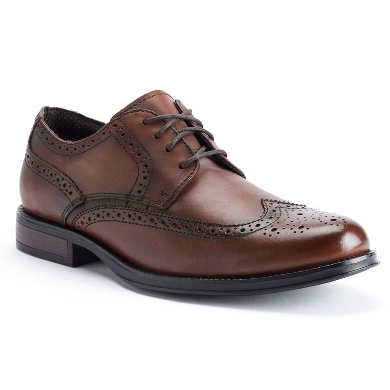 Chaps Astor Men's Wingtip Oxford Shoes, Size: medium (10), Med Brown ...