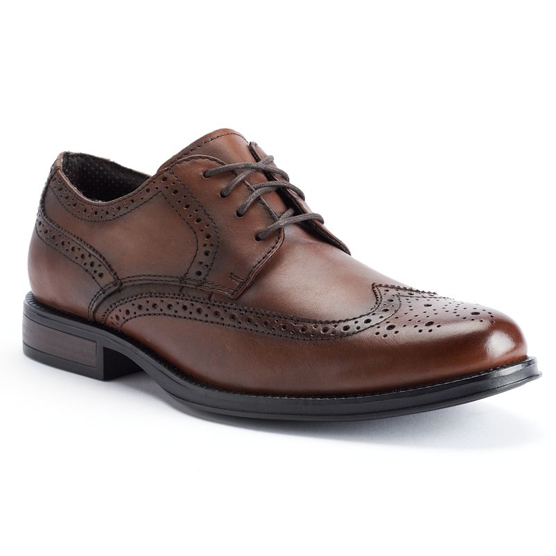 Chaps Astor Men's Wingtip Oxford Shoes, Size: medium (8.5), Med Brown ...