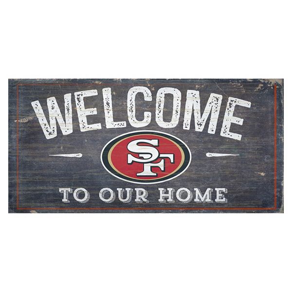 San Francisco 49ers Distress Welcome Sign