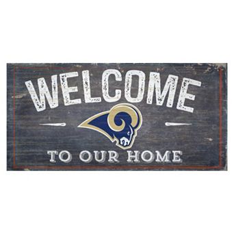 Los Angeles Rams Distress Welcome Sign