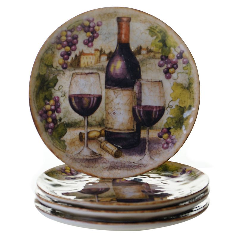 UPC 730384029341 product image for Certified International Sanctuary Wine 4-pc. Salad Plate Set, Multicolor | upcitemdb.com