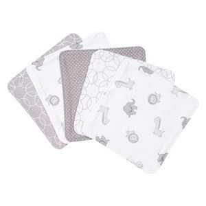Trend Lab 5-pk. Gray & White Circles Wash Cloth Set