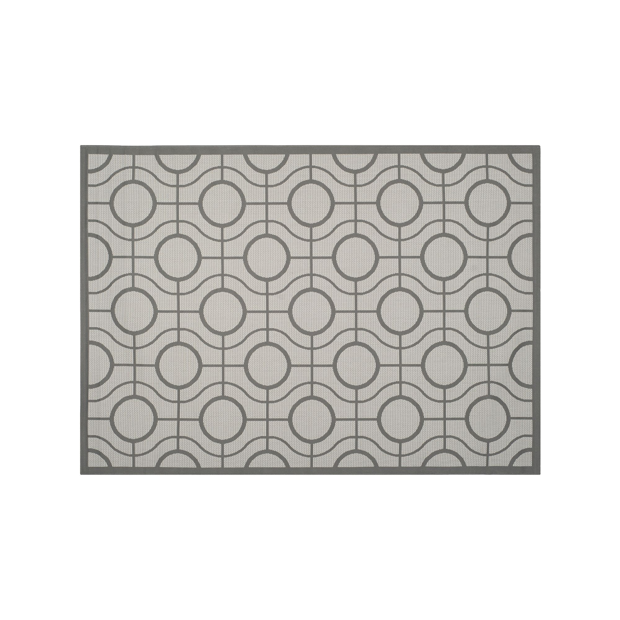 Safavieh Courtyard Galaxy Geometric Indoor Outdoor Rug, Light Gray Grey