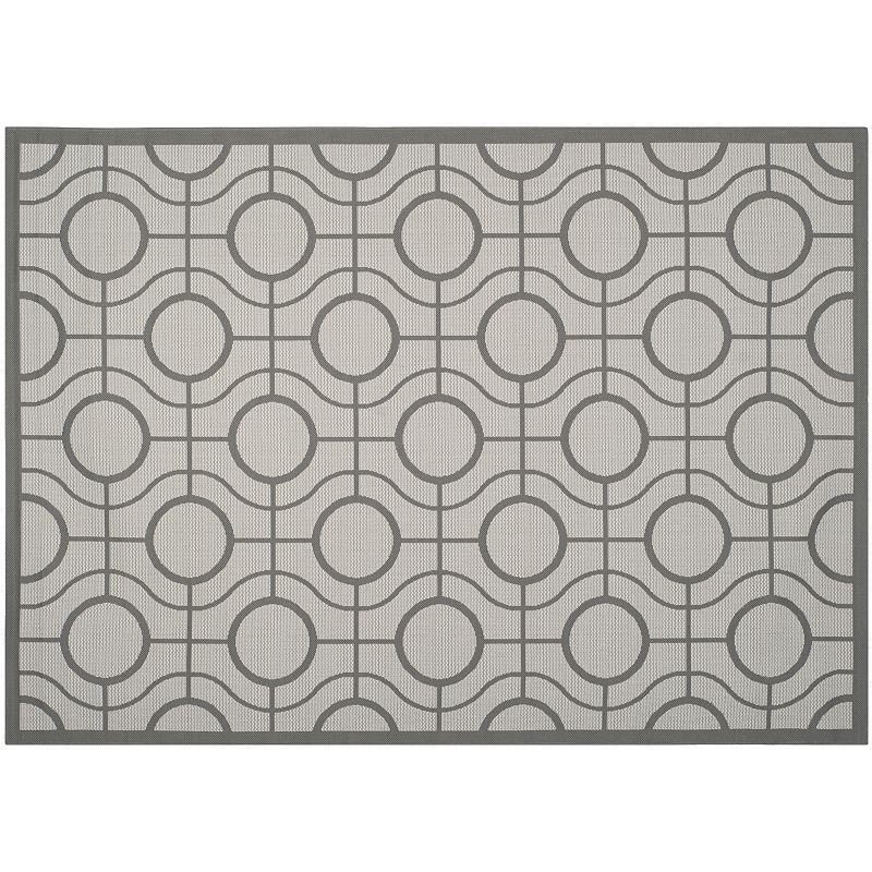 Safavieh Courtyard Galaxy Geometric Indoor Outdoor Rug, Grey, 8X11 Ft