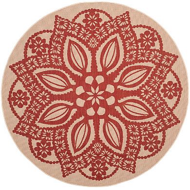 Safavieh Courtyard Floral Medallion Indoor Outdoor Rug