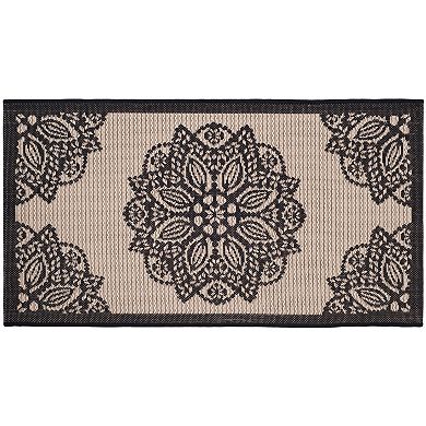 Safavieh Courtyard Floral Medallion Indoor Outdoor Rug