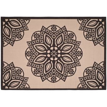 Safavieh Courtyard Floral Medallion Indoor Outdoor Rug