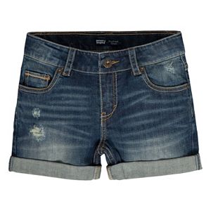 Girls 7-16 Levi's Distressed Denim Boyfriend Shortie Shorts