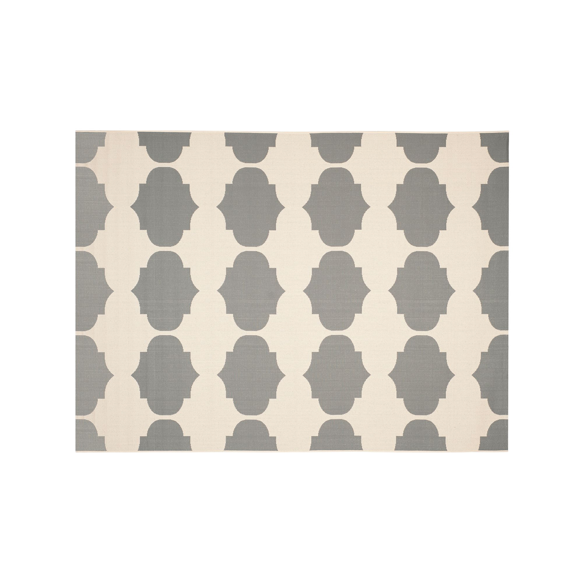 Safavieh Courtyard Jasmine Quatrefoil Indoor Outdoor Rug, Beige Grey