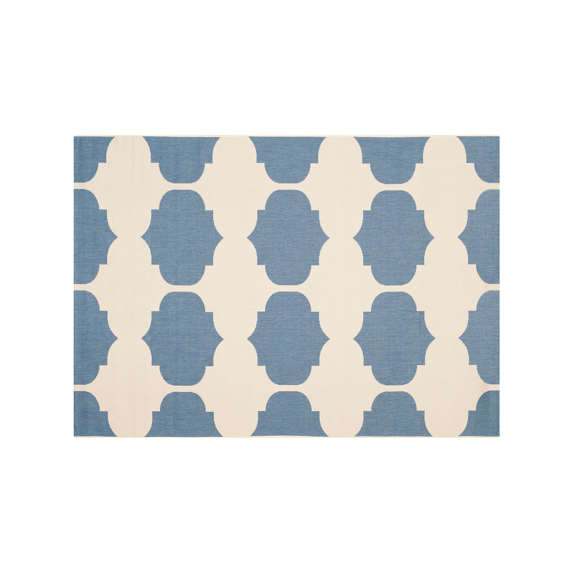 Safavieh Courtyard Jasmine Quatrefoil Indoor Outdoor Rug, Beige Blue
